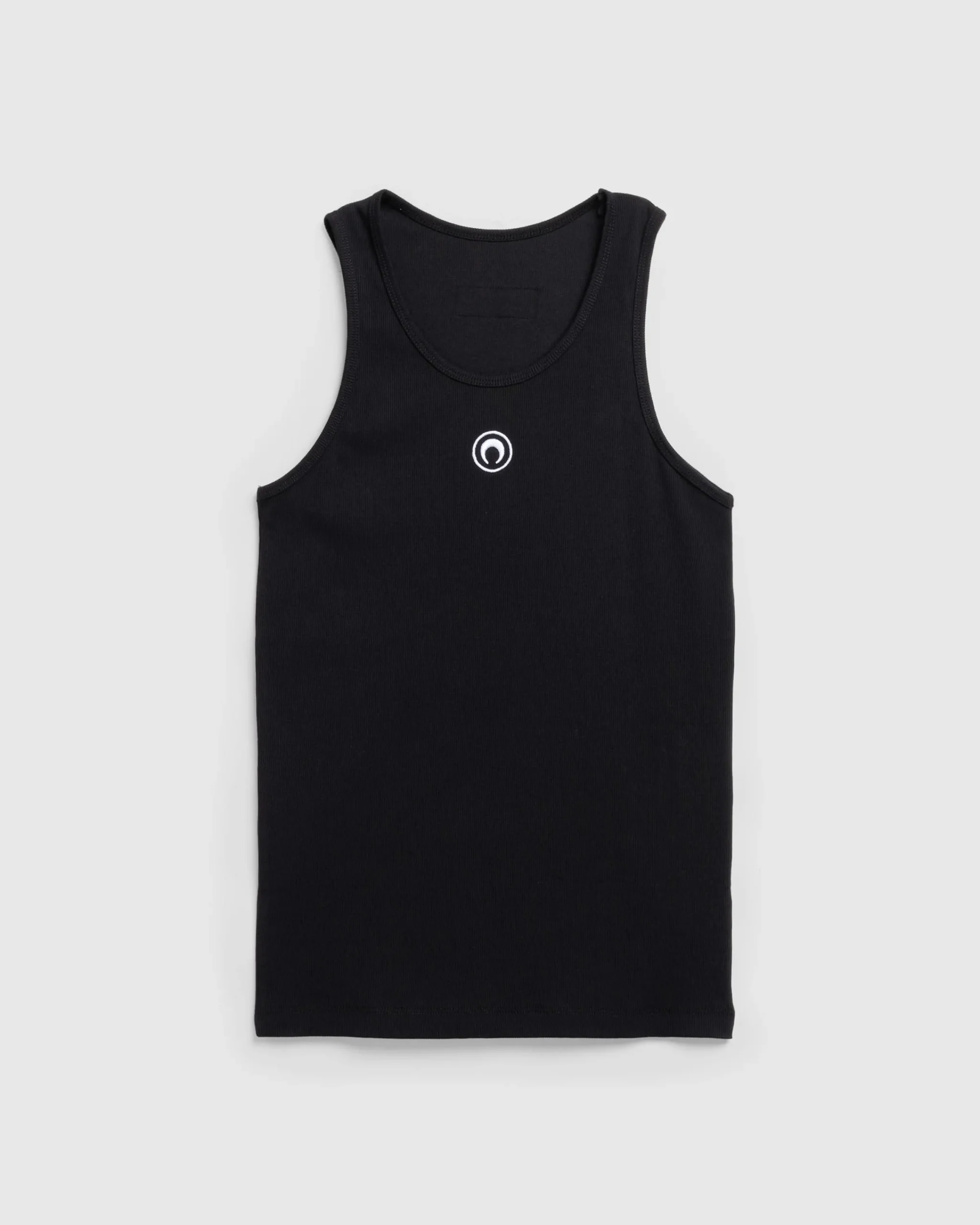 Marine Serre Moon Logo Ribbed Jersey Tank Top- Tops