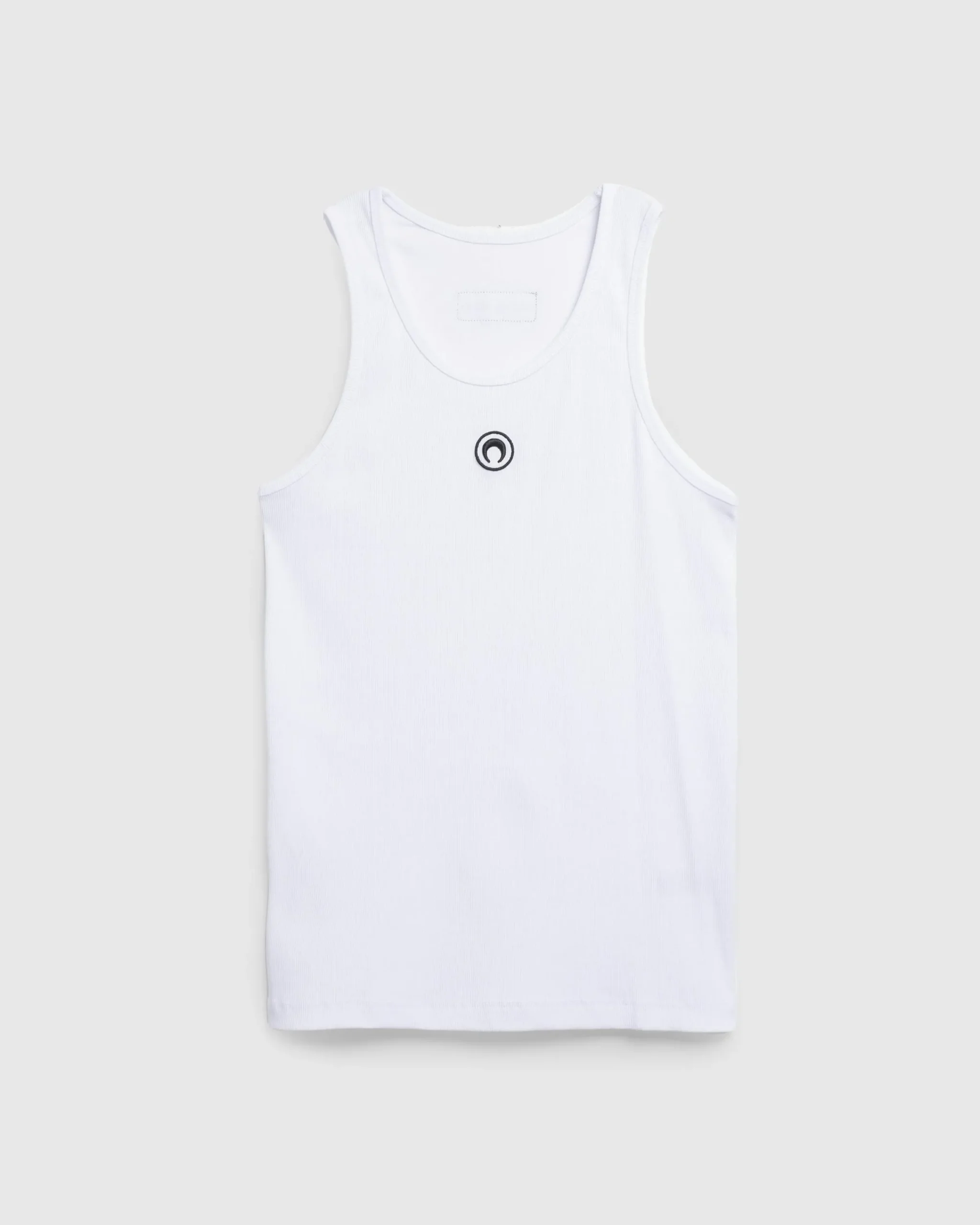 Marine Serre Moon Logo Ribbed Jersey Tank Top- Tops