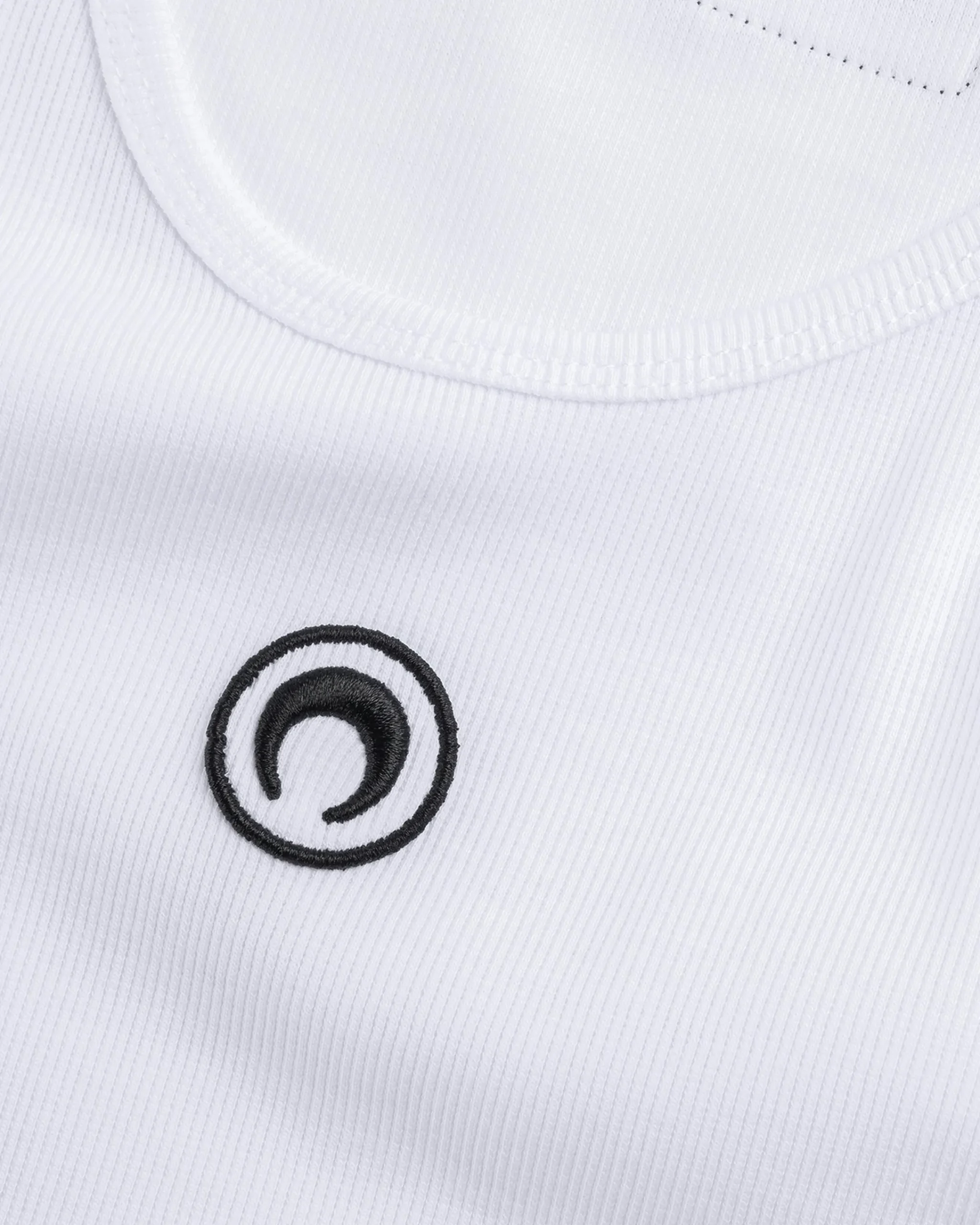 Marine Serre Moon Logo Ribbed Jersey Tank Top- Tops