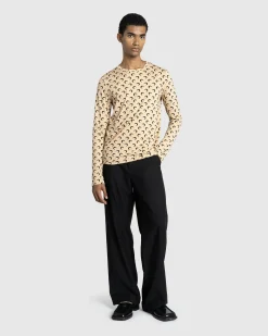 Marine Serre Moon Printed Jersey Second Skin Regular Top- Tops