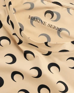 Marine Serre Moon Printed Jersey Second Skin Regular Top- Tops