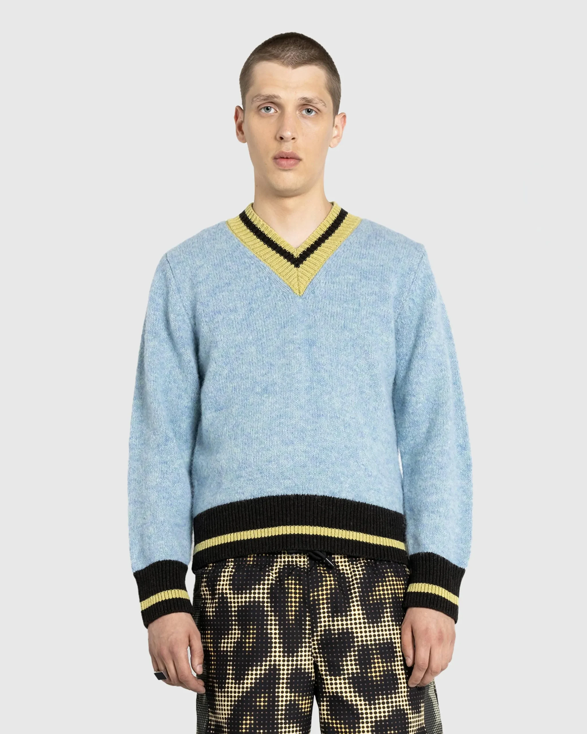 Dries van Noten Moon Sweater Light Blue- Knitwear