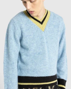 Dries van Noten Moon Sweater Light Blue- Knitwear