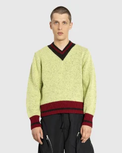 Dries van Noten Moon Sweater Lime- Knitwear