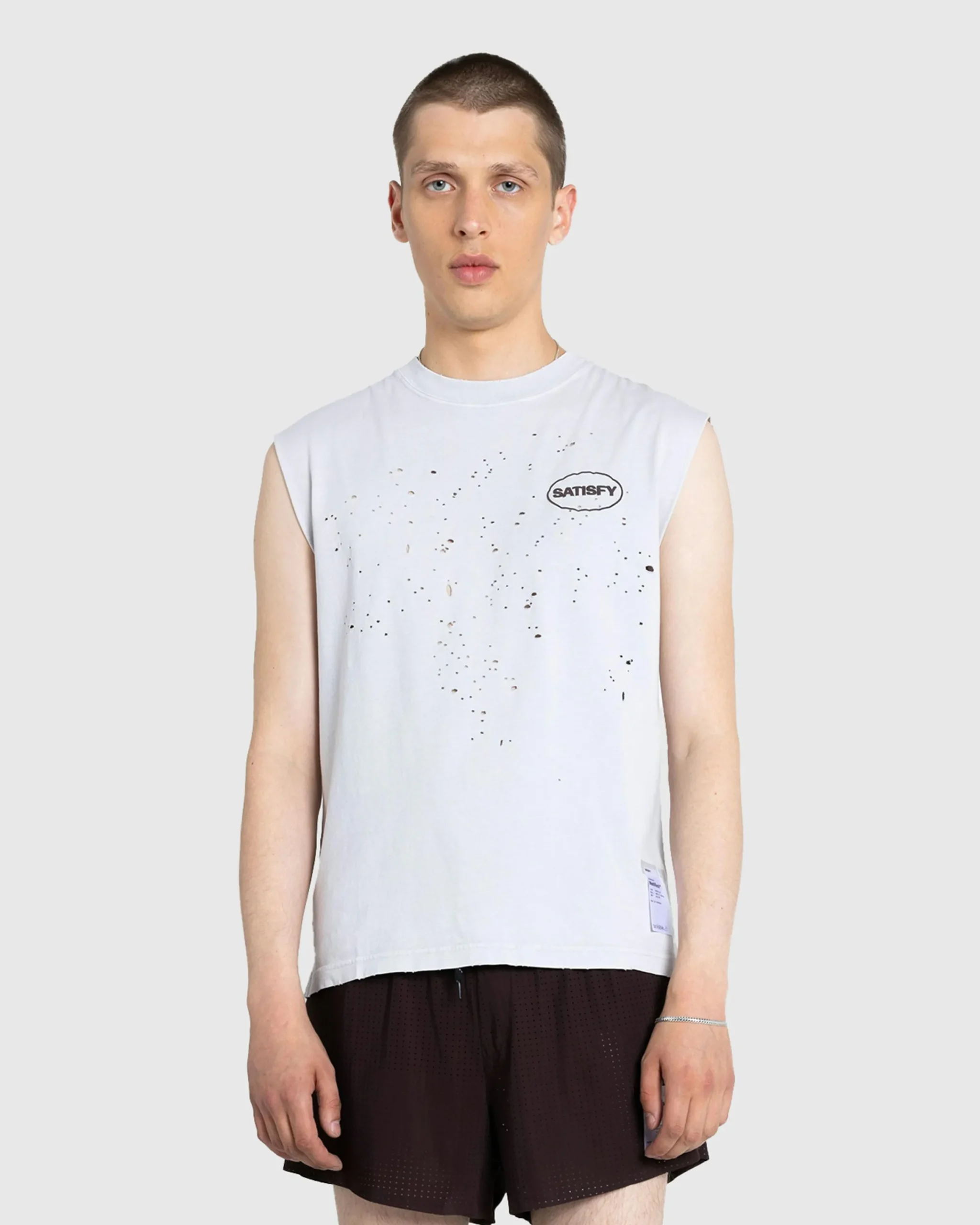 Satisfy MothTech Muscle Tee Aged Lunar Rock- Tops