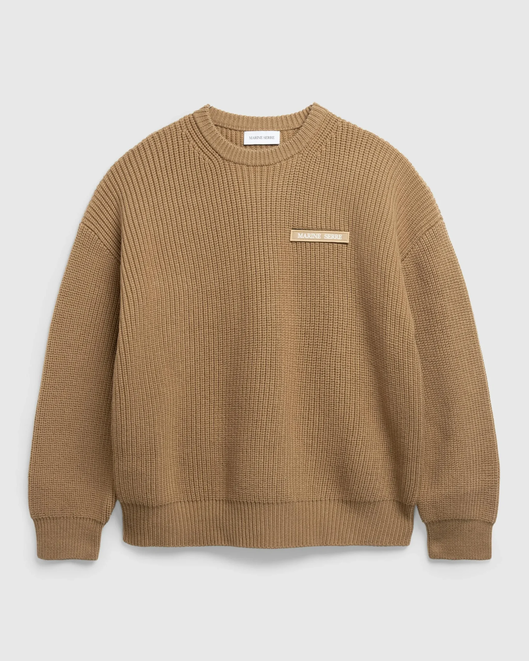 Marine Serre MS Half Cardigan Knit Crewneck Sweater- Knitwear