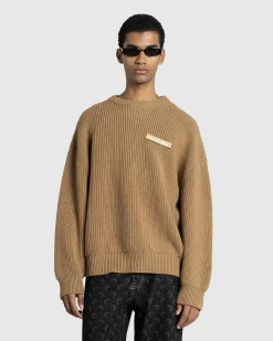 Marine Serre MS Half Cardigan Knit Crewneck Sweater- Knitwear