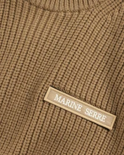 Marine Serre MS Half Cardigan Knit Crewneck Sweater- Knitwear