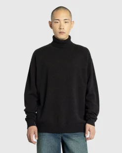 Dries van Noten Muzo Turtleneck Sweater Dark Brown- Knitwear