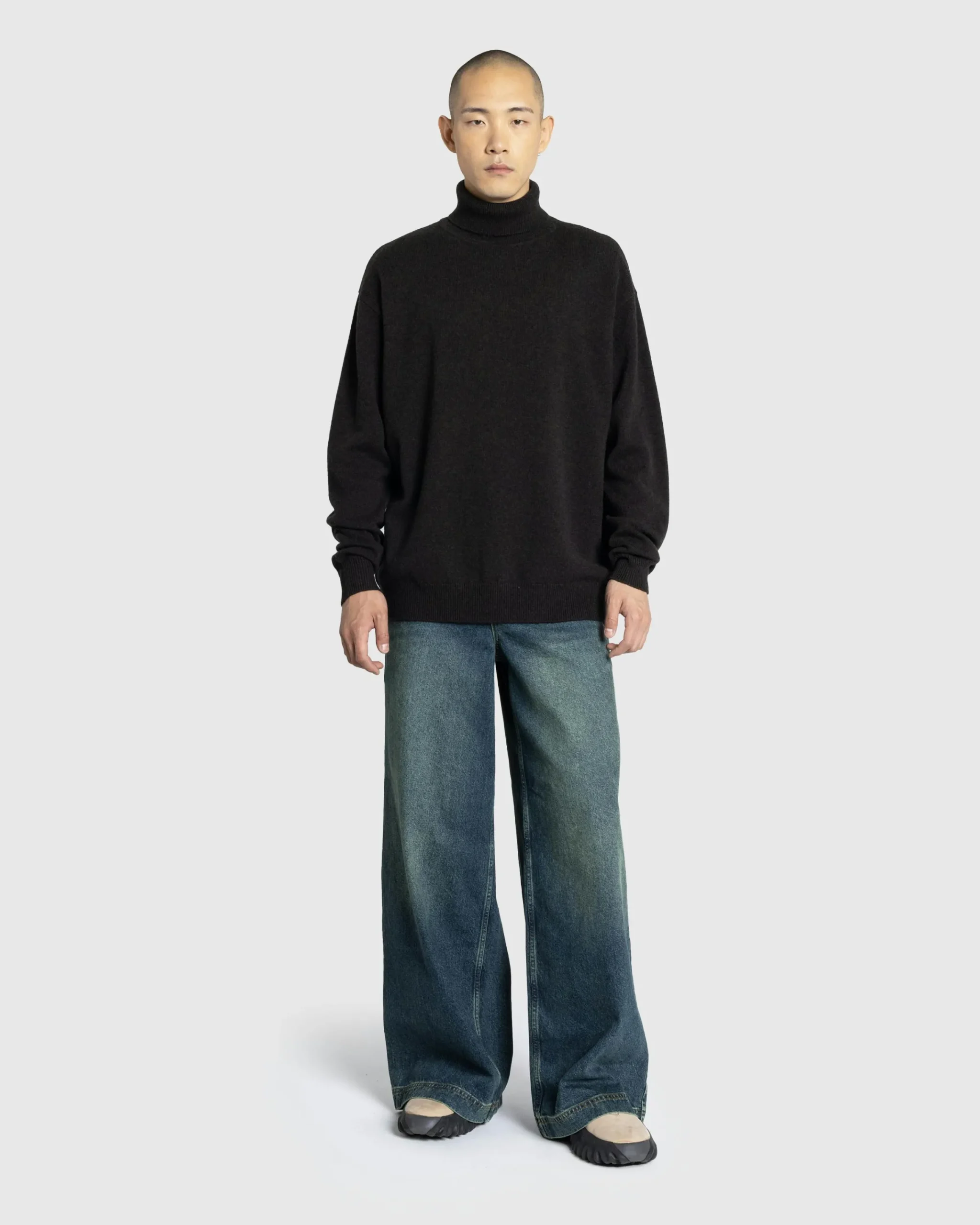Dries van Noten Muzo Turtleneck Sweater Dark Brown- Knitwear