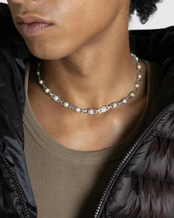 Hatton Labs Nacre Chain Sterling Silver/Cream- Jewelry