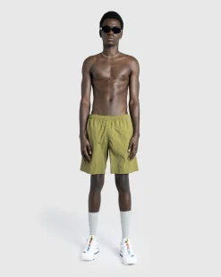Highsnobiety HS05 Natural Dyed Nylon Shorts Olive- Shorts