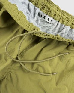 Highsnobiety HS05 Natural Dyed Nylon Shorts Olive- Shorts