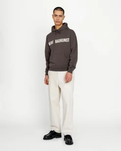 Highsnobiety Neue Baukunst Fleece Hoodie Dark Brown- Sweats