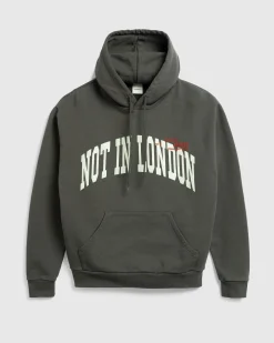 Highsnobiety Not In London Fleece Hoodie Dark Gray- Sweats