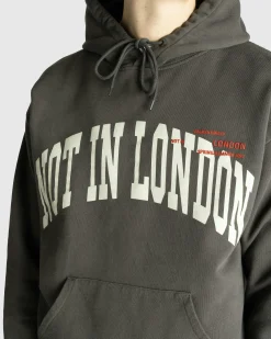 Highsnobiety Not In London Fleece Hoodie Dark Gray- Sweats