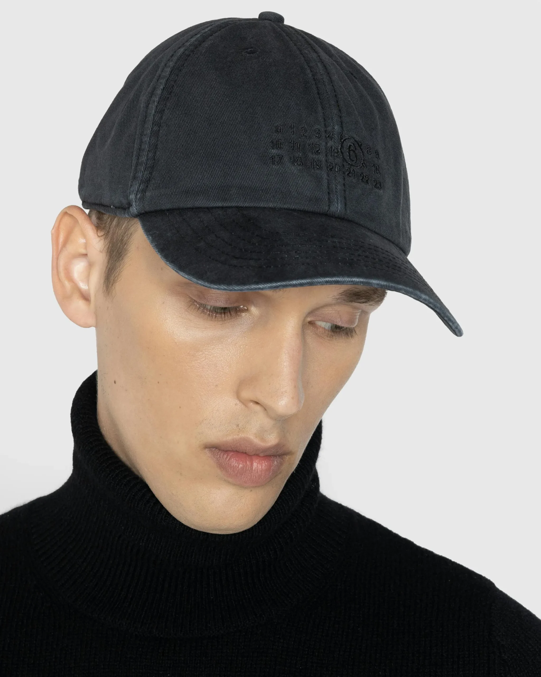 MM6 Maison Margiela Numbers Hat Washed Black- Hats