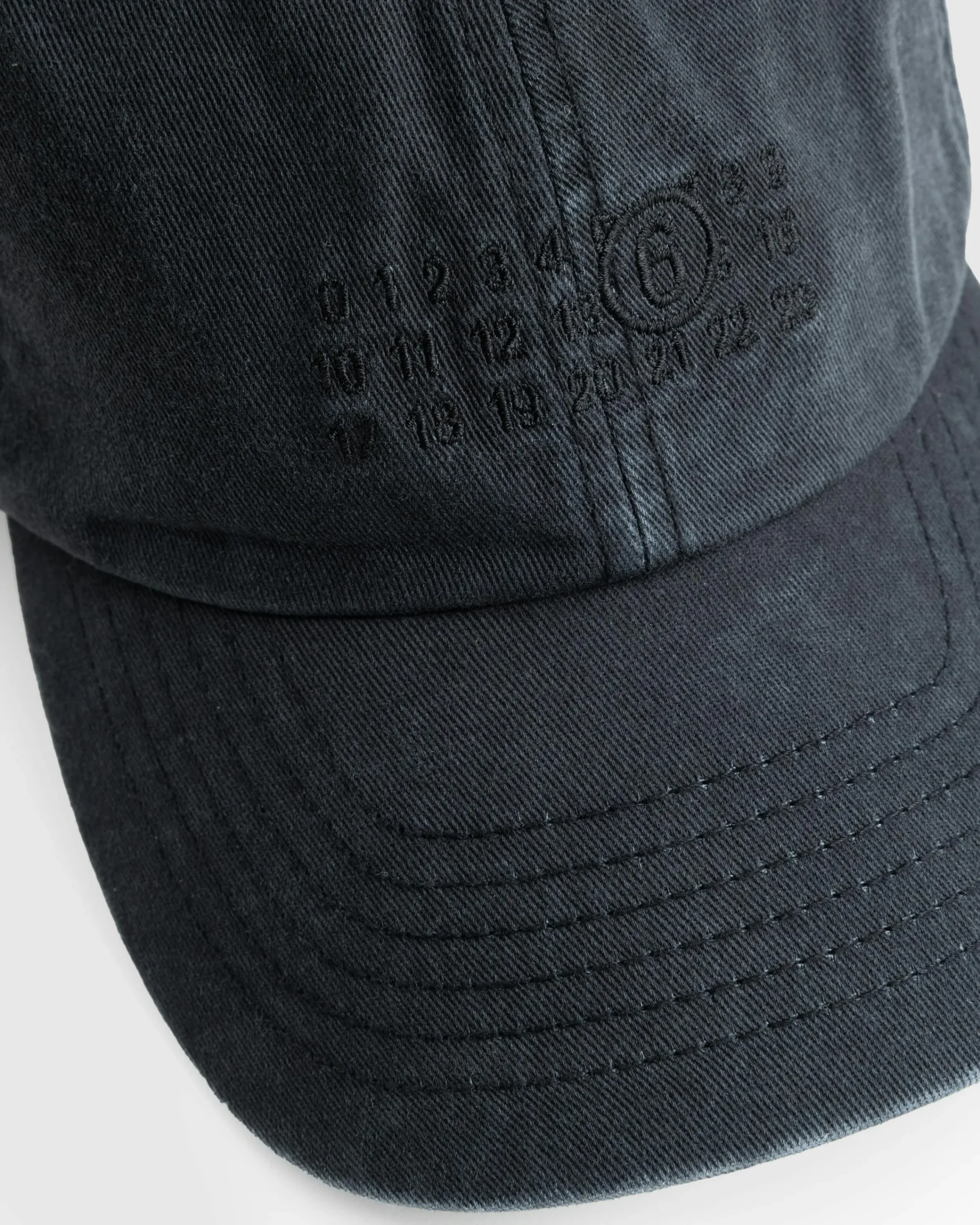 MM6 Maison Margiela Numbers Hat Washed Black- Hats