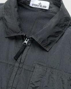 Stone Island Nylon Metal Overshirt Lead Grey- Shirts