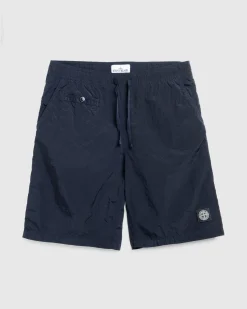 Stone Island Nylon Metal Swim Shorts Navy Blue- Swimwear