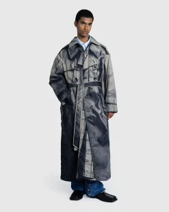 Jean Paul Gaultier Nylon Padded Trench Printed "Trompe-l'œil Trench"- Outerwear