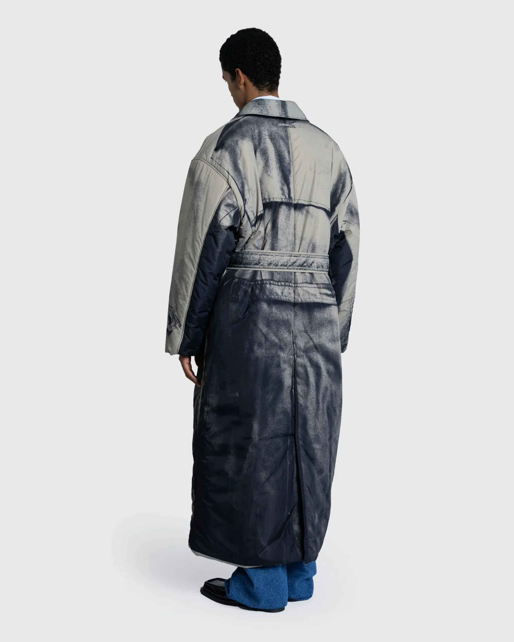 Jean Paul Gaultier Nylon Padded Trench Printed "Trompe-l'œil Trench"- Outerwear