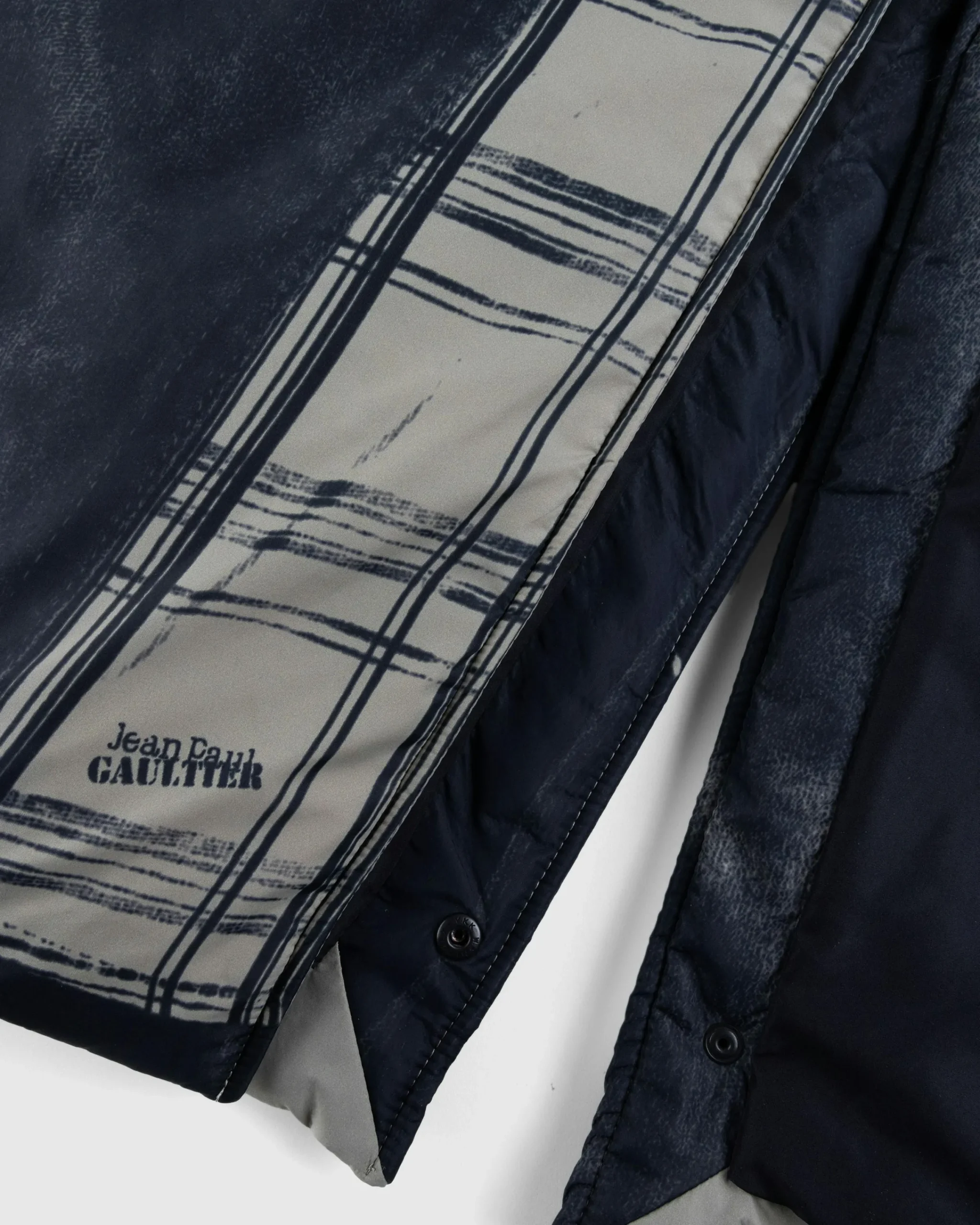 Jean Paul Gaultier Nylon Padded Trench Printed "Trompe-l'œil Trench"- Outerwear