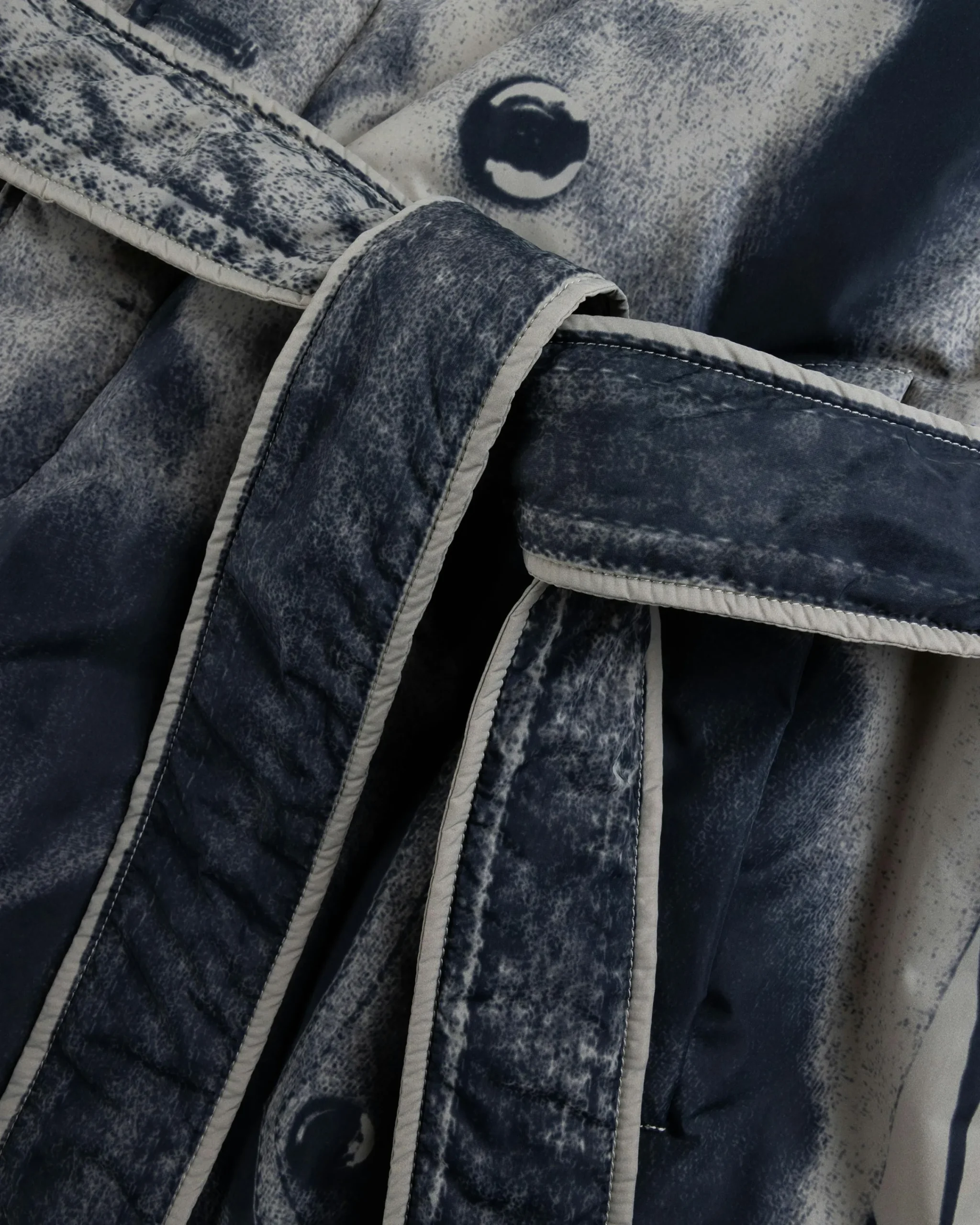 Jean Paul Gaultier Nylon Padded Trench Printed "Trompe-l'œil Trench"- Outerwear