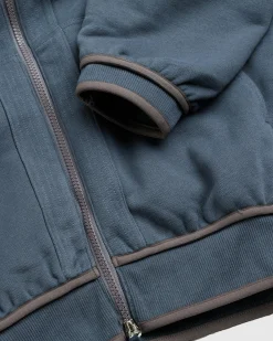 San San Gear Oblique Hoodie Zip-Up Midnight Blue- Sweats