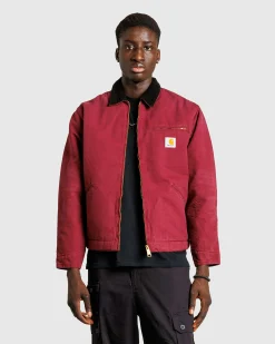 Carhartt WIP OG Detroit Jacket Malbec / Black /aged canvas- Outerwear