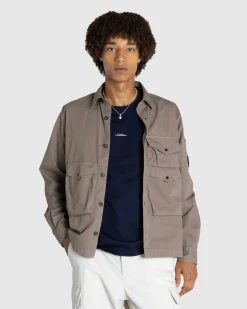 C.P. Company Organic Gabardine Buttoned Utility Overshirt- Shirts