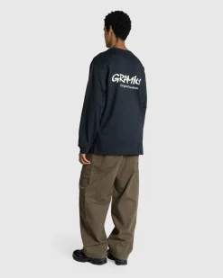 Gramicci Original Freedom L/S Tee Vintage Black- Tops