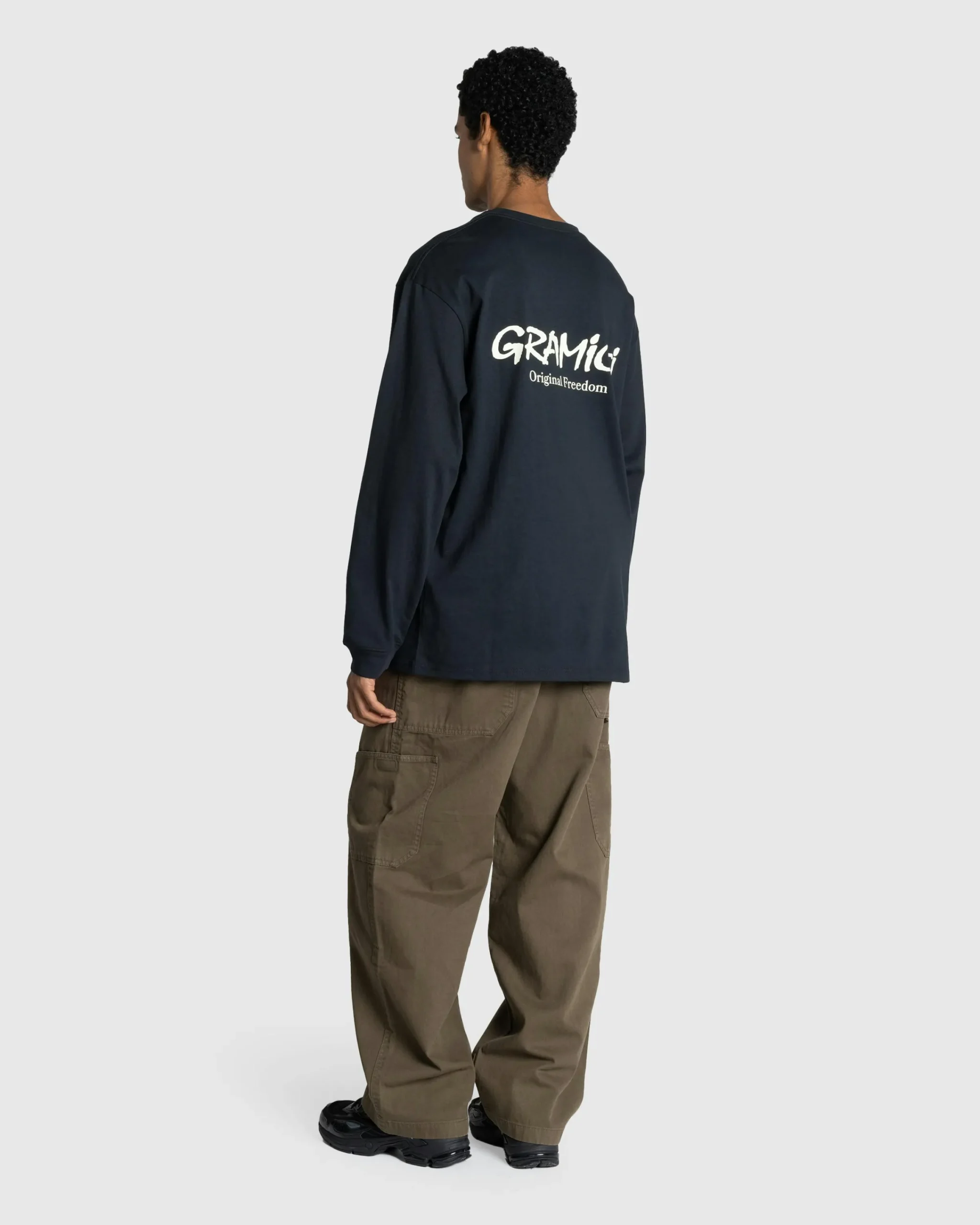 Gramicci Original Freedom L/S Tee Vintage Black- Tops