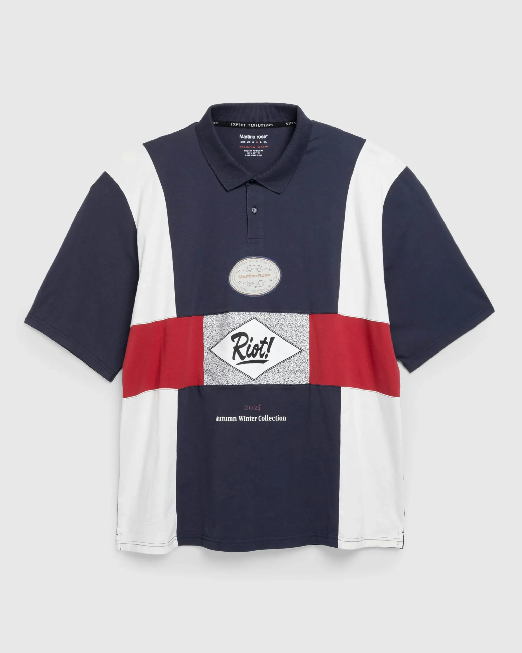 Martine Rose Oversized Paneled Polo- Tops