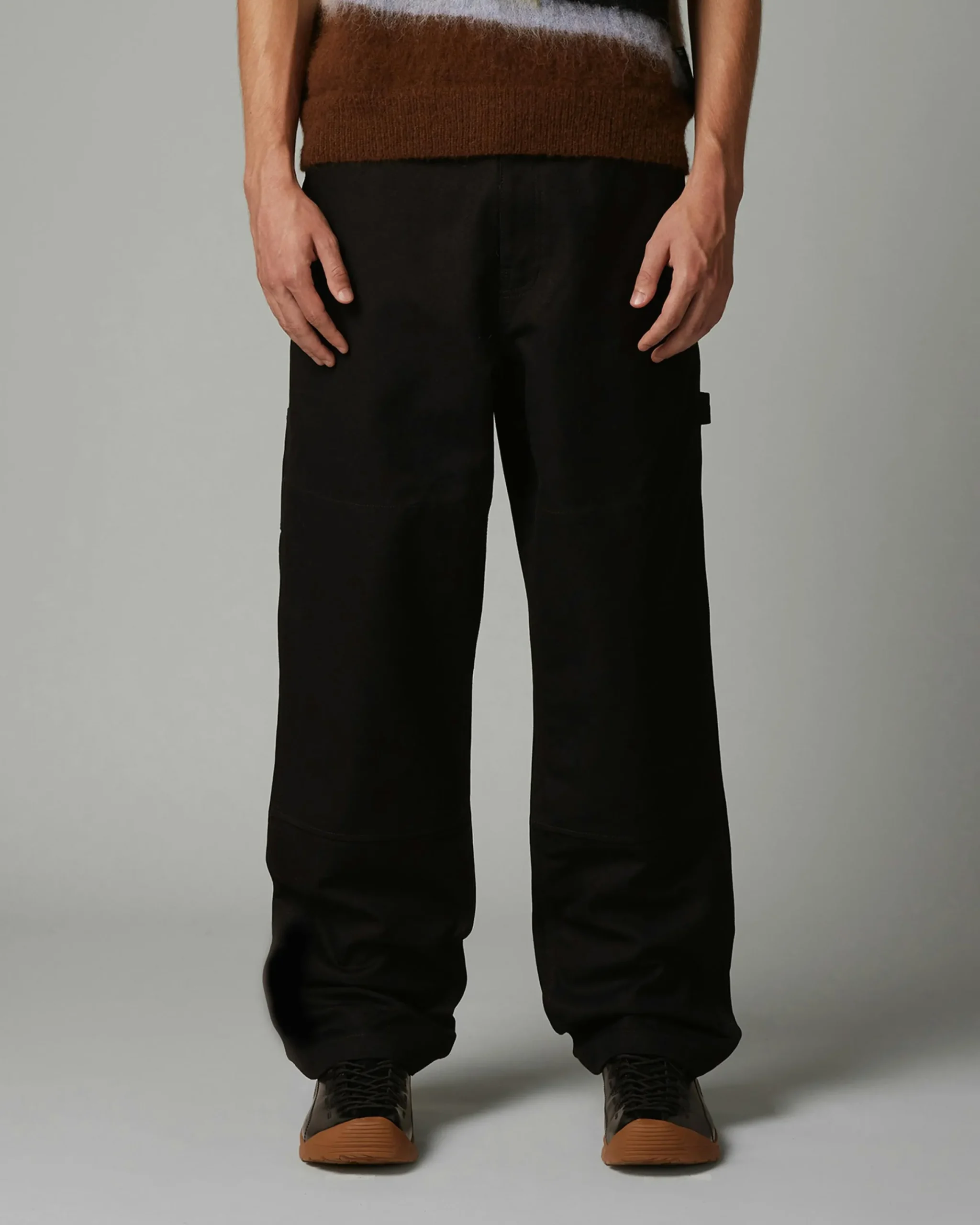 Highsnobiety HS05 Oxford Canvas Carpenter Trousers Black- Pants