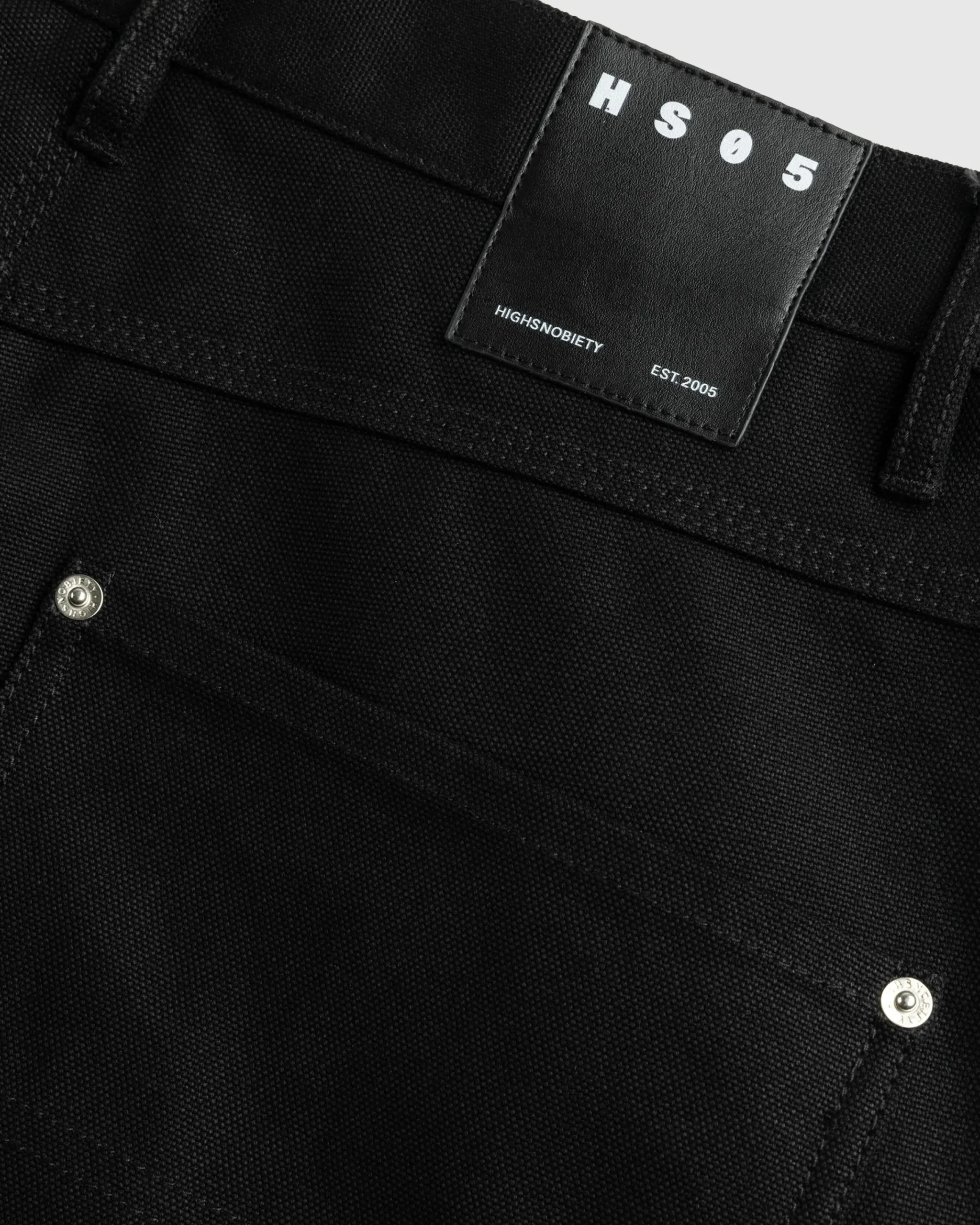 Highsnobiety HS05 Oxford Canvas Carpenter Trousers Black- Pants