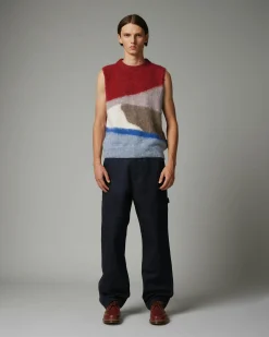 Highsnobiety HS05 Oxford Canvas Carpenter Trousers Navy- Pants