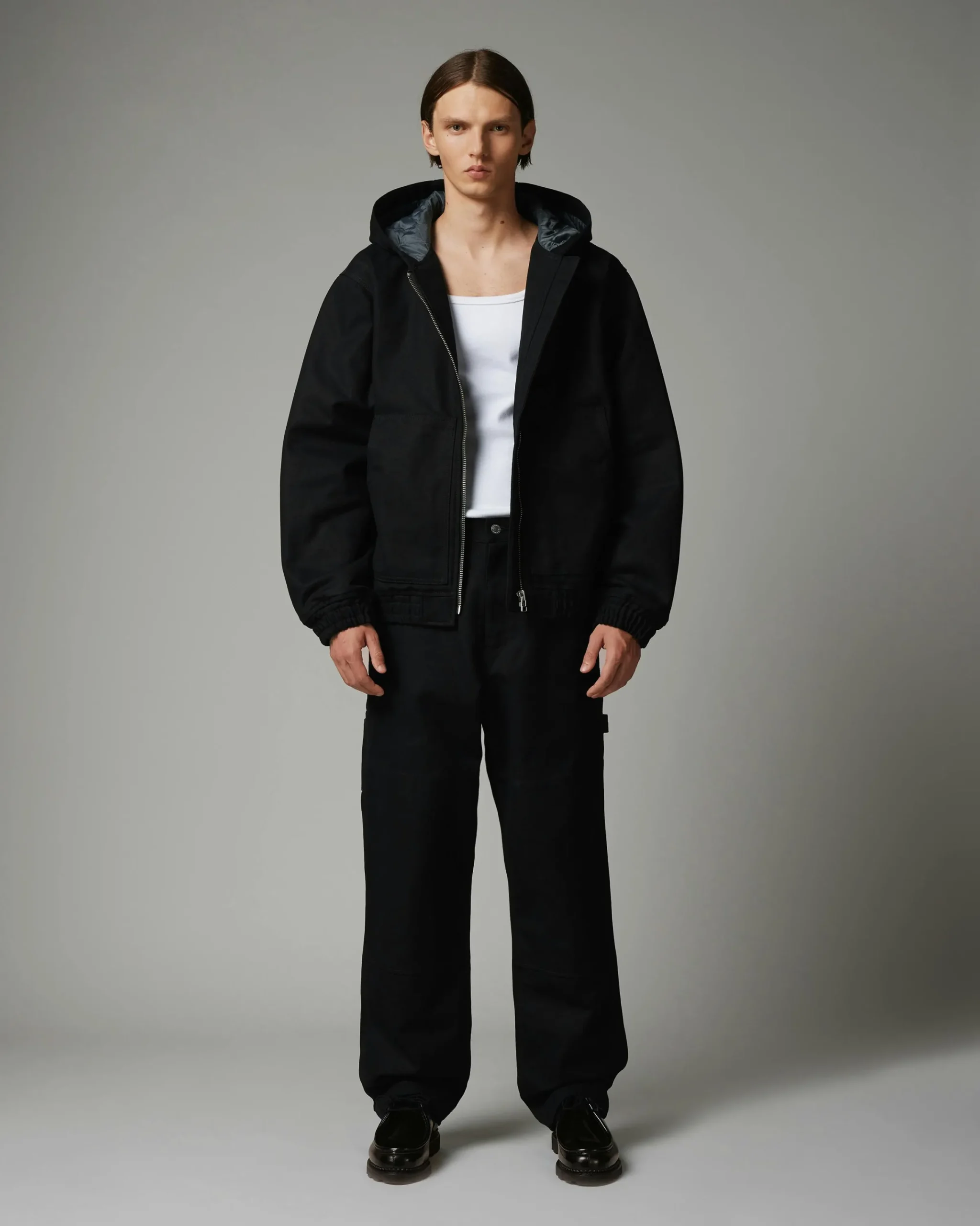 Highsnobiety HS05 Oxford Canvas Insulated Jacket Black- Outerwear