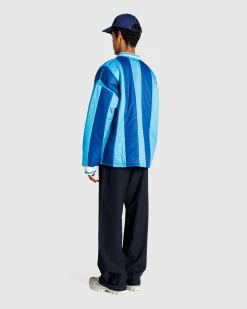Botter Padded L/S Polo Striped Blue- Tops