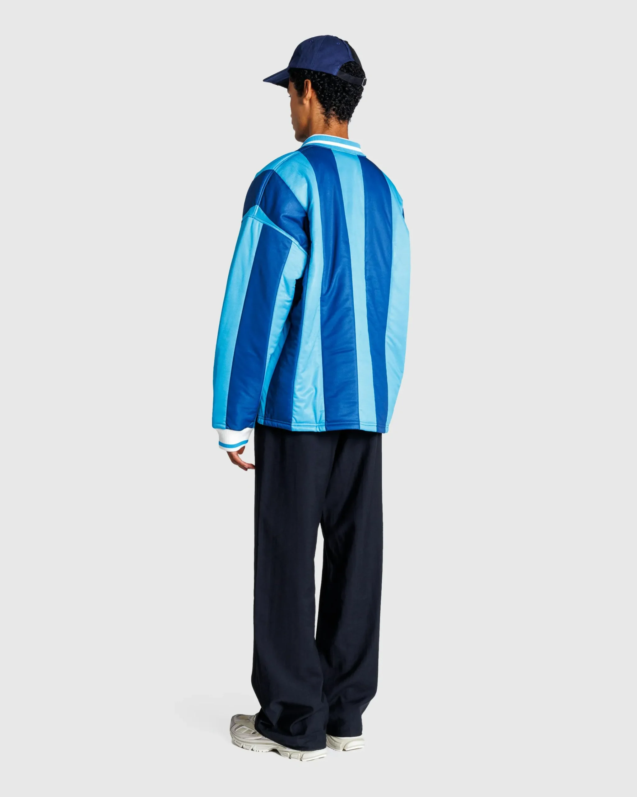 Botter Padded L/S Polo Striped Blue- Tops