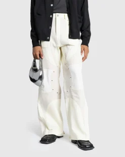 Mugler Pantalon Off White/Snow- Pants