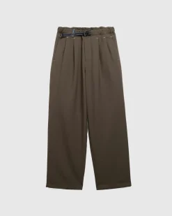And Wander PE Melange Twill Wide Pants- Pants