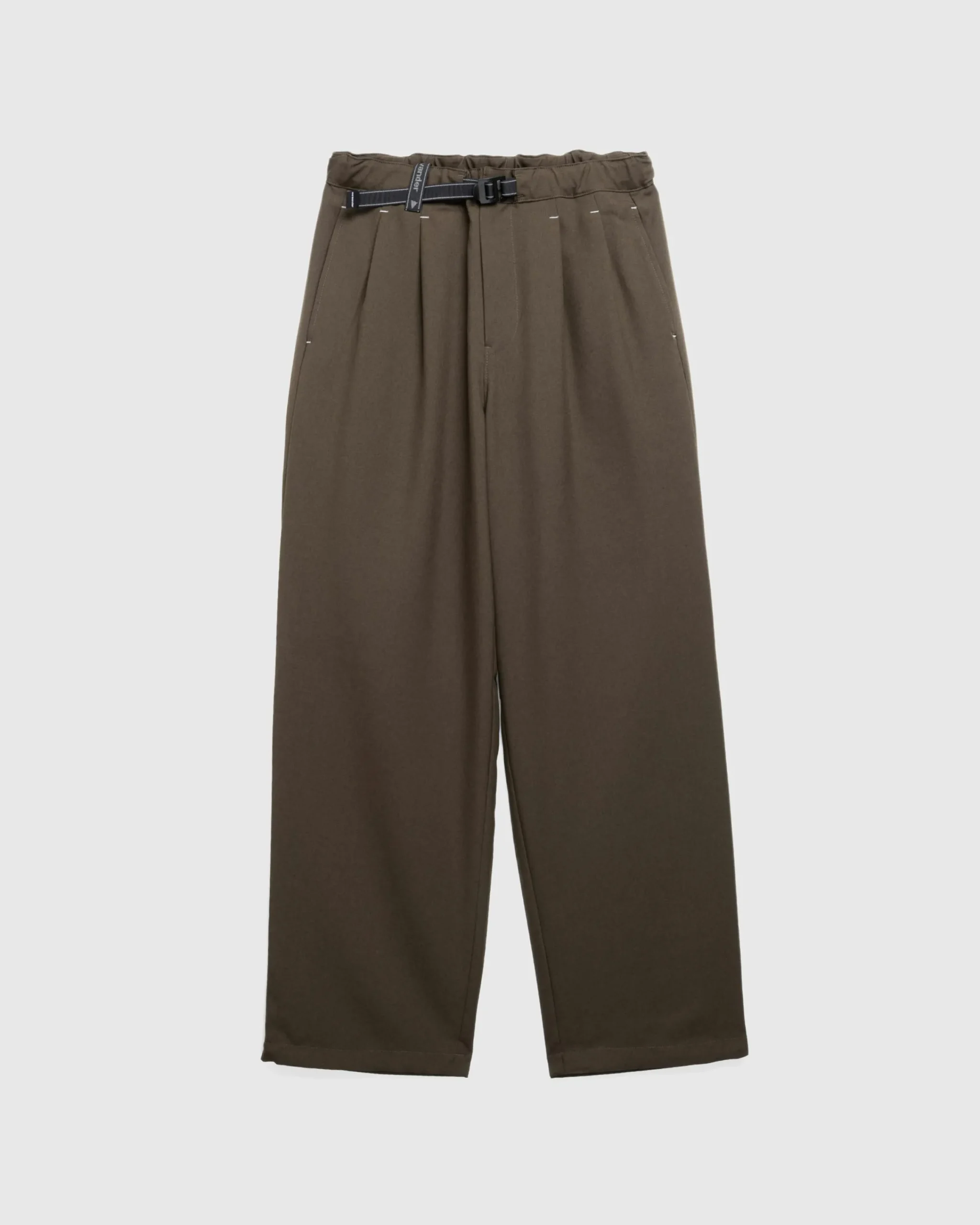 And Wander PE Melange Twill Wide Pants- Pants