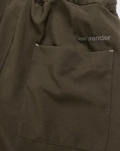 And Wander PE Melange Twill Wide Pants- Pants