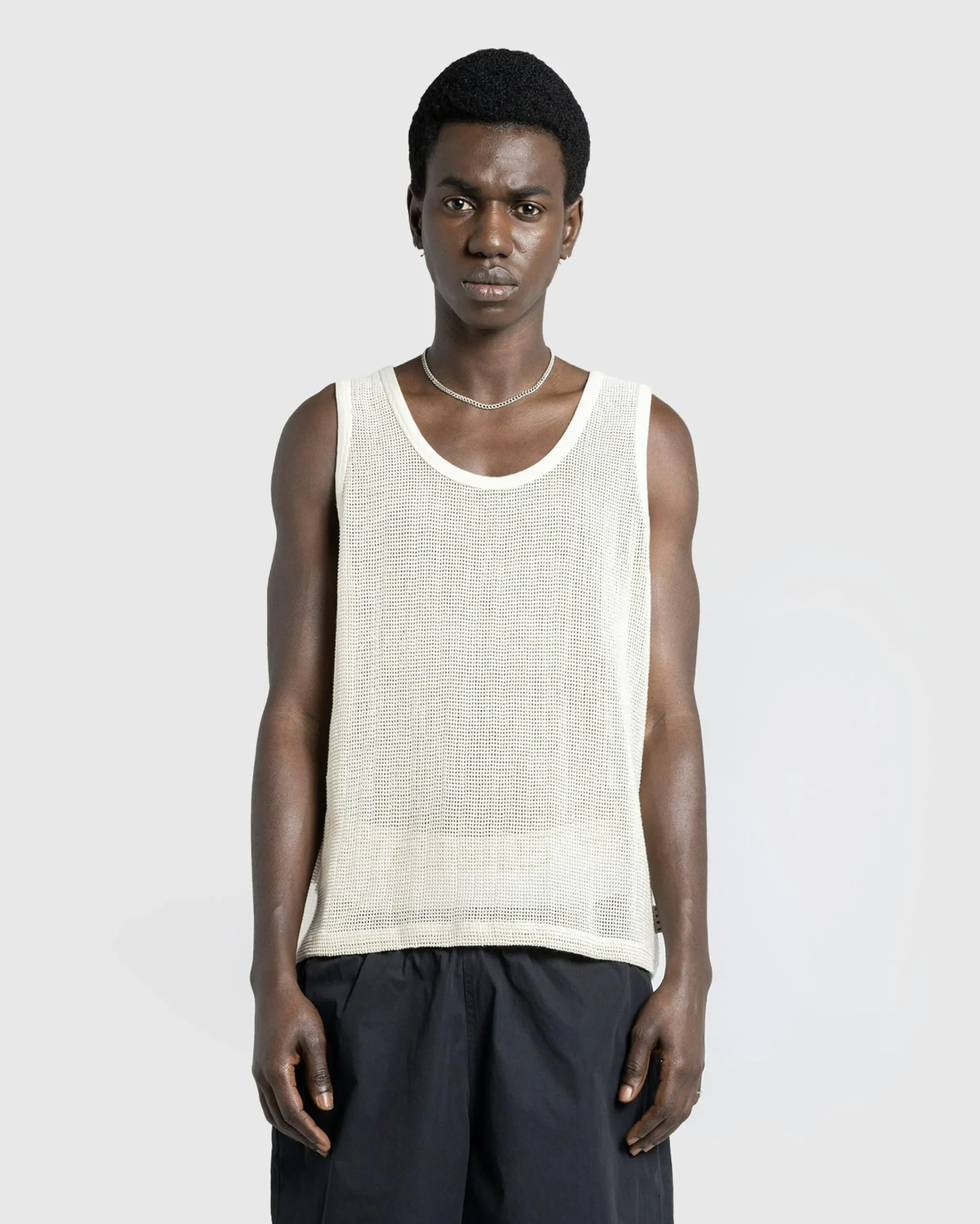 Highsnobiety HS05 Pigment Dyed Mesh Tank Top- Tops
