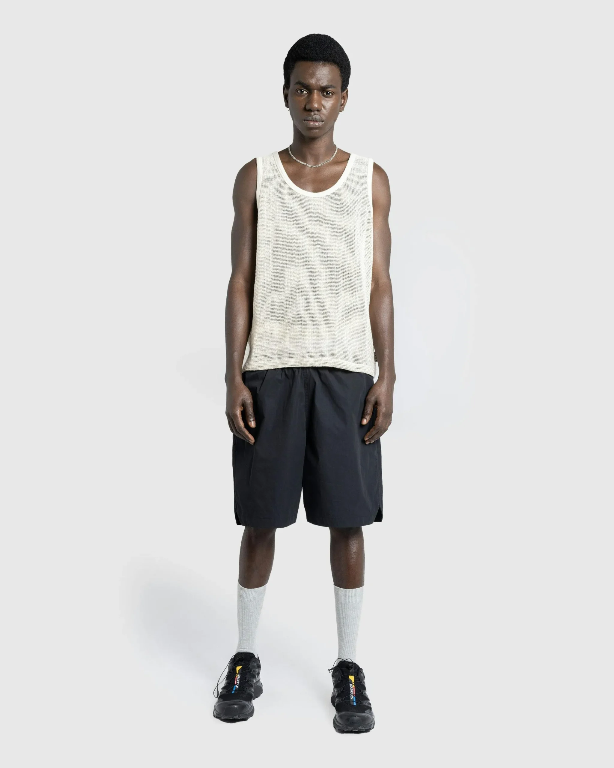 Highsnobiety HS05 Pigment Dyed Mesh Tank Top- Tops