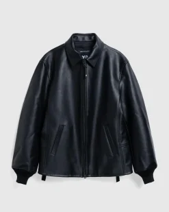 Y-3 Pleather Jacket- Outerwear