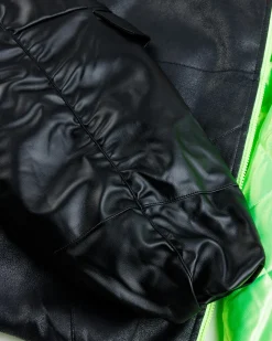 Puma Pleather Jacket Black- Outerwear
