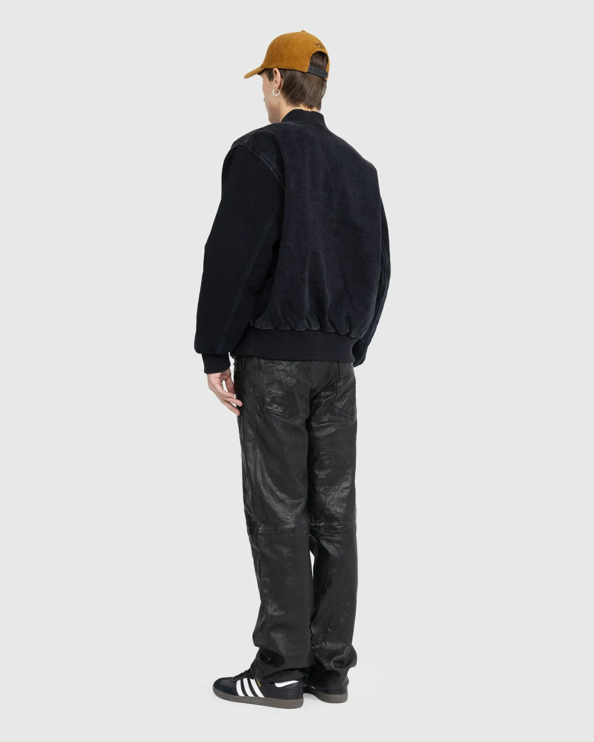 Diesel P-MACS-LTH Leather Trousers Black- Pants