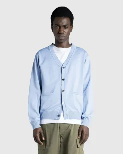 Highsnobiety HS05 Poly Knit Cardigan Light Blue- Knitwear